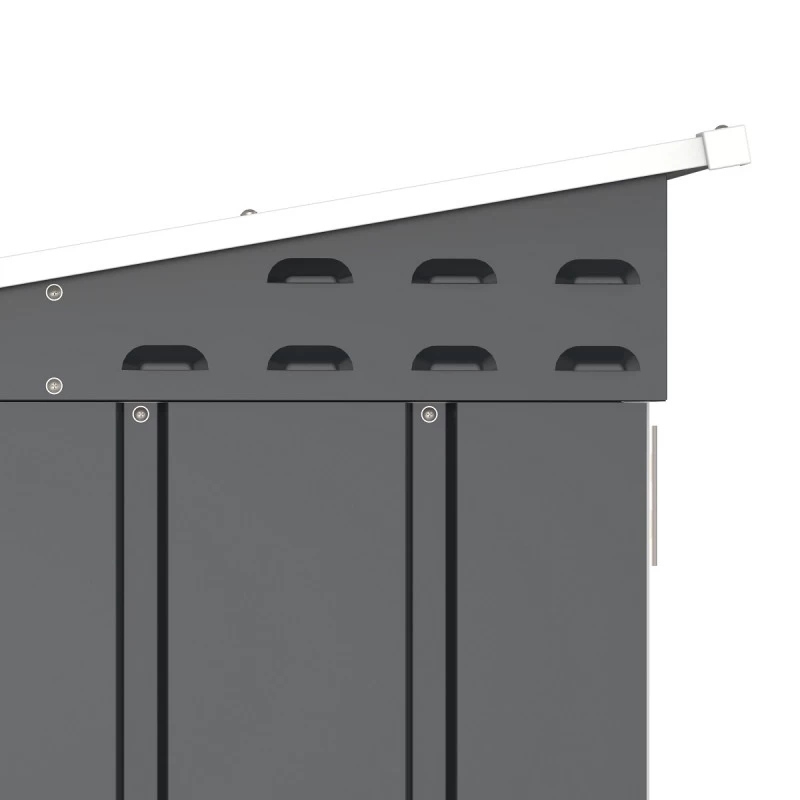 Abri à Vélos En Acier Anthracite Monopente 2,05m² + Kit D'ancrage - DURAMAX 7 Abri à Vélos En Acier Anthracite Monopente 2,05m² + Kit D'ancrage - DURAMAX – Image 5