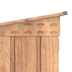 Abri à Vélos En Acier Imitation Bois Monopente 2,05m² + Kit D'ancrage - DURAMAX -Abri De Jardin abri a velos en acier imitation bois monopente 205m kit d ancrage duramax 5