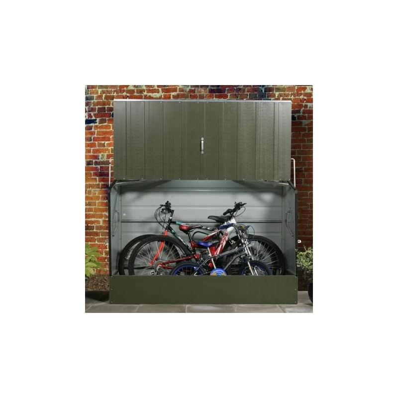 Abri à Vélos En Métal 1750L Vert 1,74m² + Kit D'ancrage TRIMETALS 5 Abri à Vélos En Métal 1750L Vert 1,74m² + Kit D'ancrage TRIMETALS – Image 3