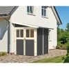 Abri Adossé En Bois Vitrifié Gris 3,27m² Wandlitz 2 - Karibu -Abri De Jardin abri adosse en bois vitrifie gris 327m wandlitz 2 karibu