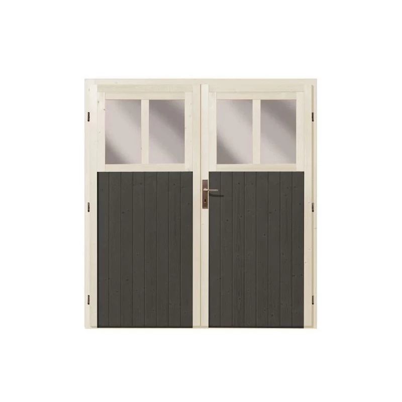 Abri De Jardin Adossé En Bois Vitrifié Gris 6,26m² Wandlitz 4 - Karibu 7 Abri De Jardin Adossé En Bois Vitrifié Gris 6,26m² Wandlitz 4 - Karibu – Image 5