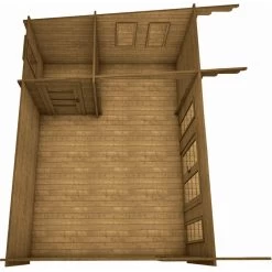 Abri Bois Massif 22m² MODERNE Traité Marron 40mm Gardy Shelter -Abri De Jardin abri bois massif 22m moderne traite marron 40mm gardy shelter 5