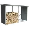 Abri Buches En Métal Anthracite 6 Stères X-metal -Abri De Jardin abri buches en metal anthracite 6 steres x metal