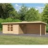 Abri De Jardin 11,49m² En Bois Massif 40mm Trittau 5 Avec Appentis 440cm Et Paroi Arrière – Karibu 2 Abri De Jardin 11,49m² En Bois Massif 40mm Trittau 5 Avec Appentis 440cm Et Paroi Arrière – Karibu -Abri De Jardin abri de jardin 1149m en bois massif 40mm trittau 5 avec appentis 440cm et paroi arriere woodfeeling