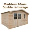 Abri De Jardin 12m² PLUS En Bois 40mm Brut Gardy Shelter -Abri De Jardin abri de jardin 12m en bois 40mm brut gardy shelter