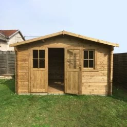 Abri De Jardin 12m² PLUS En Bois 40mm Traité Teinté Marron Gardy Shelter 10 Abri De Jardin 12m² PLUS En Bois 40mm Traité Teinté Marron Gardy Shelter -Abri De Jardin abri de jardin 12m plus en bois 40mm traite teinte marron gardy shelter 2