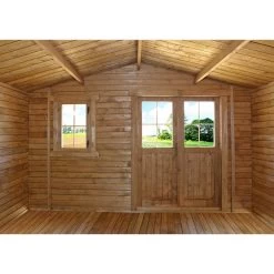 Abri De Jardin 12m² PLUS En Bois 40mm Traité Teinté Marron Gardy Shelter 12 Abri De Jardin 12m² PLUS En Bois 40mm Traité Teinté Marron Gardy Shelter -Abri De Jardin abri de jardin 12m plus en bois 40mm traite teinte marron gardy shelter 4