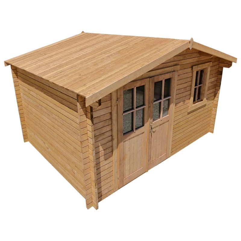 Abri De Jardin 12m² PLUS En Bois 40mm Traité Teinté Marron Gardy Shelter 8 Abri De Jardin 12m² PLUS En Bois 40mm Traité Teinté Marron Gardy Shelter – Image 6