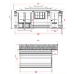 Abri De Jardin 22,04m² En Sapin Blanc FSC 40mm ROSTOCK + Shingles Rouges - SOLID 7 Abri De Jardin 22,04m² En Sapin Blanc FSC 40mm ROSTOCK + Shingles Rouges - SOLID -Abri De Jardin abri de jardin 2204m en sapin blanc fsc 40mm rostock shingles rouges solid 2
