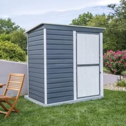 Abri De Jardin 2,35m² Monopente En Acier Galvanisé Anthracite Spacemaker 13 Abri De Jardin 2,35m² Monopente En Acier Galvanisé Anthracite Spacemaker -Abri De Jardin abri de jardin 235m monopente en acier galvanise anthracite spacemaker 5