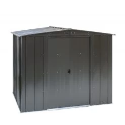 Abri De Jardin 4,58m² Toit Double Pente En Acier Galvanisé Noir Onyx Spacemaker -Abri De Jardin abri de jardin 458m toit double pente en acier galvanise noir onyx spacemaker 5