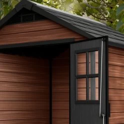 Abri De Jardin 5,12m² En Résine Imitation Bois Newton 757 - KETER -Abri De Jardin abri de jardin 512m en resine imitation bois newton 757 keter 5