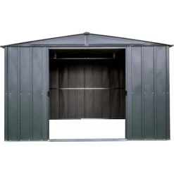 Abri De Jardin 8,5m² Toit Double Pente En Acier Galvanisé Anthracite Spacemaker -Abri De Jardin abri de jardin 85m toit double pente en acier galvanise anthracite spacemaker 2