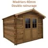 Abri De Jardin 9m² PLUS En Bois 40mm Traité Teinté Marron Gardy Shelter