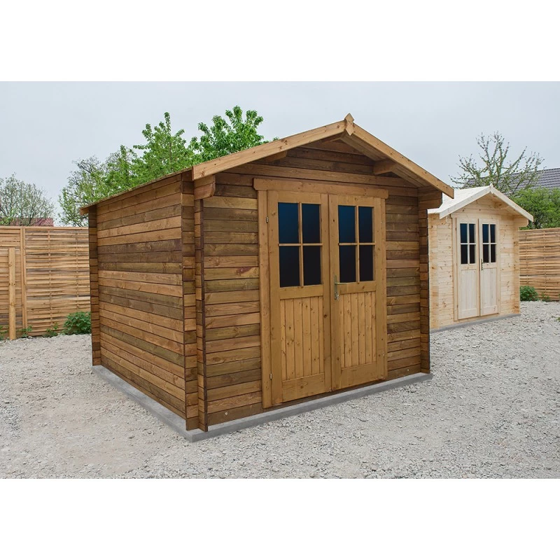 Abri De Jardin 9m² PLUS En Bois 40mm Traité Teinté Marron Gardy Shelter 5 Abri De Jardin 9m² PLUS En Bois 40mm Traité Teinté Marron Gardy Shelter – Image 3