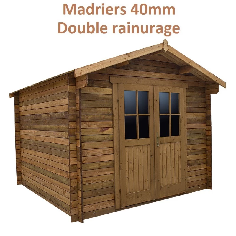Abri De Jardin 9m² PLUS En Bois 40mm Traité Teinté Marron Gardy Shelter 3 Abri De Jardin 9m² PLUS En Bois 40mm Traité Teinté Marron Gardy Shelter