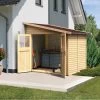 Abri De Jardin Adossé En Bois Certifié 4,18m² Bomlitz 2 - Karibu -Abri De Jardin abri de jardin adosse en bois certifie 418m bomlitz 2 karibu