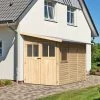 Abri De Jardin Adossé En Bois Certifié 4,85m² Juist 3 - Karibu -Abri De Jardin abri de jardin adosse en bois certifie 485m juist 3 karibu