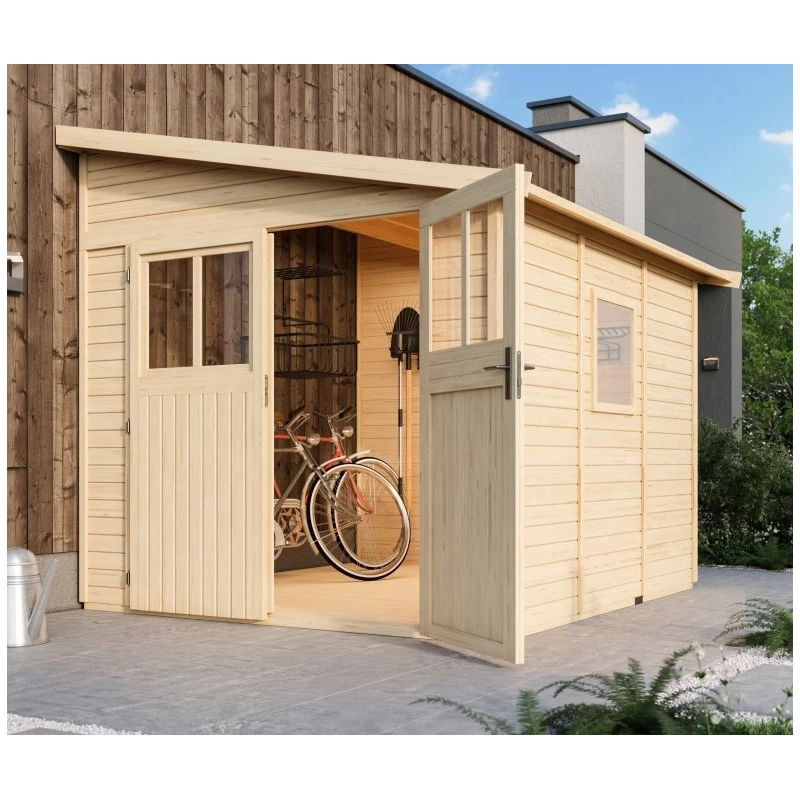 Abri De Jardin Adossé En Bois Certifié 6,23m² Bomlitz 3 - Karibu 3 Abri De Jardin Adossé En Bois Certifié 6,23m² Bomlitz 3 - Karibu
