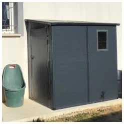 Abri De Jardin Adossé En Résine Anthracite 2,09m² + Kit De Fondation - JOBU 7 Abri De Jardin Adossé En Résine Anthracite 2,09m² + Kit De Fondation - JOBU -Abri De Jardin abri de jardin adosse en resine anthracite 212m kit de fondation jobu 2