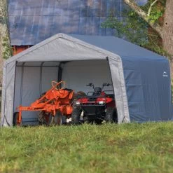 Abri De Jardin Démontable 13m² En Acier Et Polyéthylène Gris – Shelter Logic -Abri De Jardin abri de jardin demontable 13m en acier et polyethylene gris shelter logic 2