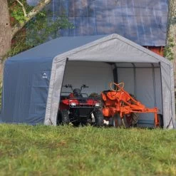 Abri De Jardin Démontable 13m² En Acier Et Polyéthylène Gris – Shelter Logic -Abri De Jardin abri de jardin demontable 13m en acier et polyethylene gris shelter logic 3