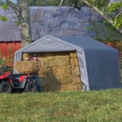 Abri De Jardin Démontable 13m² En Acier Et Polyéthylène Gris – Shelter Logic -Abri De Jardin abri de jardin demontable 13m en acier et polyethylene gris shelter logic 5