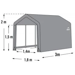 Abri De Jardin Démontable 5,4m² En Acier Et Polyéthylène Gris – Shelter Logic -Abri De Jardin abri de jardin demontable 54m en acier et polyethylene gris shelter logic 3