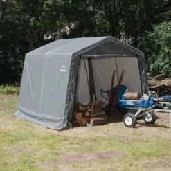 Abri De Jardin Démontable 9m² En Acier Et Polyéthylène Gris – Shelter Logic -Abri De Jardin abri de jardin demontable 9m en acier et polyethylene gris shelter logic 5