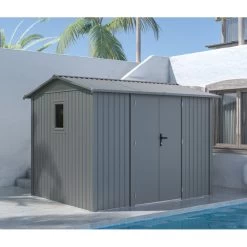 Abri De Jardin En Acier Galvanisé Roka 7,1m² + Kit D'ancrage - X-Métal