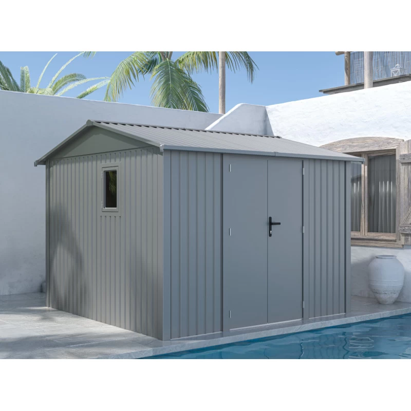 Abri De Jardin En Acier Galvanisé Roka 9m² - X-Métal 3 Abri De Jardin En Acier Galvanisé Roka 9m² - X-Métal