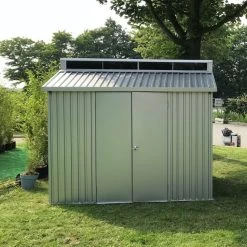 Abri De Jardin En Aluminium Gris Avec Puits De Lumière 4,33m² + Kit Fondation - DURAMAX -Abri De Jardin abri de jardin en aluminium gris avec puits de lumiere 433m kit fondation duramax 3