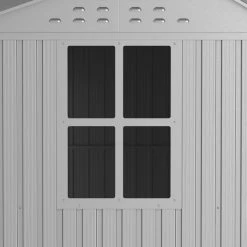 Abri De Jardin En Aluminium Gris Avec Puits De Lumière 5,33m² + Kit Fondation - DURAMAX -Abri De Jardin abri de jardin en aluminium gris avec puits de lumiere 533m kit fondation duramax 3