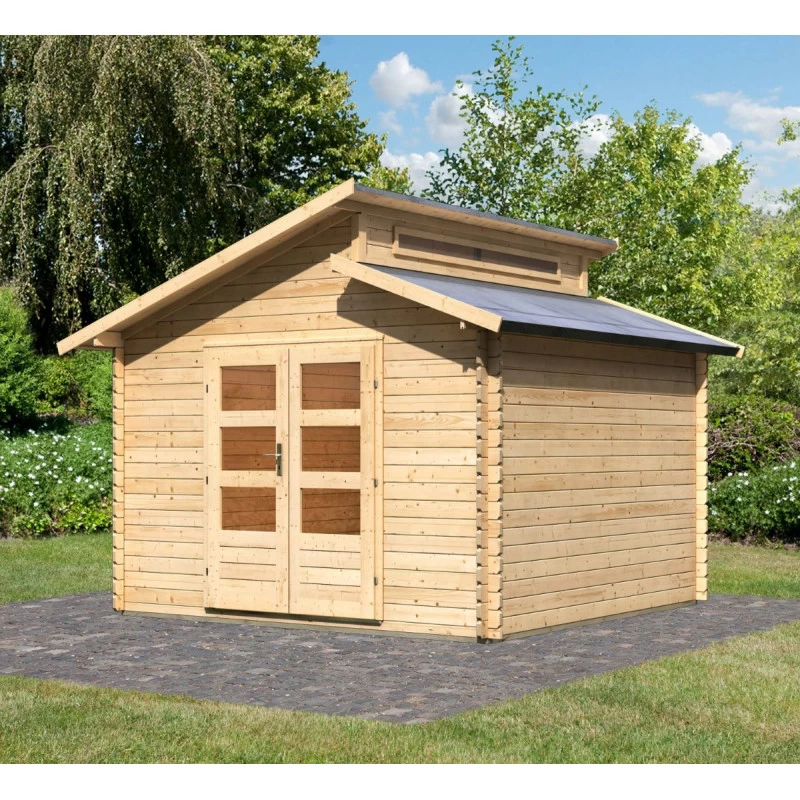 Abri De Jardin En Bois 10,69m² Avec Toit En Gradins - Värmland 1 - Karibu 4 Abri De Jardin En Bois 10,69m² Avec Toit En Gradins - Värmland 1 - Karibu – Image 2