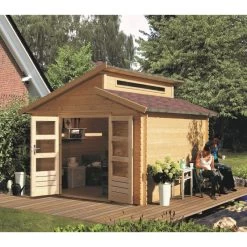 Abri De Jardin En Bois 10,69m² Avec Toit En Gradins - Värmland 1 - Karibu