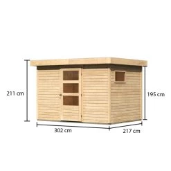 Abri De Jardin En Bois 6,55m² Freiburg 4 - Karibu -Abri De Jardin abri de jardin en bois 655m freiburg 4 karibu 2