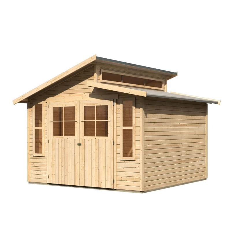 Abri De Jardin En Bois 9,24m² Avec Toit En Gradins - Grauburg 7 - Karibu 4 Abri De Jardin En Bois 9,24m² Avec Toit En Gradins - Grauburg 7 - Karibu – Image 2