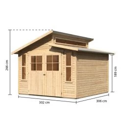 Abri De Jardin En Bois 9,24m² Avec Toit En Gradins - Grauburg 7 - Karibu 10 Abri De Jardin En Bois 9,24m² Avec Toit En Gradins - Grauburg 7 - Karibu -Abri De Jardin abri de jardin en bois 924m avec toit en gradins grauburg 7 karibu 2