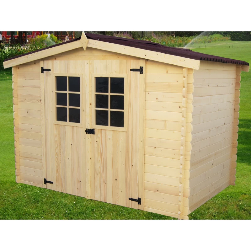 Abri De Jardin En Bois Brut 5,83m² Madriers 20mm - Habrita 5 Abri De Jardin En Bois Brut 5,83m² Madriers 20mm - Habrita – Image 3