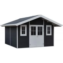 Abri De Jardin En Bois Composite 28mm Anthracite 14,75m² PREMIUM - Woodlife Garden -Abri De Jardin abri de jardin en bois composite 28mm anthracite 1475m premium woodlife garden 3