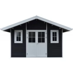 Abri De Jardin En Bois Composite 28mm Anthracite 14,75m² PREMIUM - Woodlife Garden -Abri De Jardin abri de jardin en bois composite 28mm anthracite 1475m premium woodlife garden 4