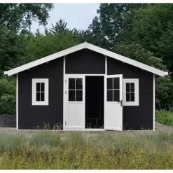Abri De Jardin En Bois Composite 28mm Anthracite 19,22m² PREMIUM - Woodlife Garden -Abri De Jardin abri de jardin en bois composite 28mm anthracite 1922m premium woodlife garden 2