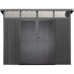 Abri De Jardin En Bois Composite 28mm Anthracite 6,69m² GORDON Skylight - Woodlife Garden