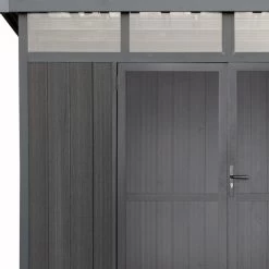 Abri De Jardin En Bois Composite 28mm Anthracite 6,69m² GORDON Skylight - Woodlife Garden -Abri De Jardin abri de jardin en bois composite 28mm anthracite 669m gordon skylight woodlife garden 3