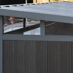 Abri De Jardin En Bois Composite 28mm Anthracite 6,69m² GORDON Skylight - Woodlife Garden -Abri De Jardin abri de jardin en bois composite 28mm anthracite 669m gordon skylight woodlife garden 4