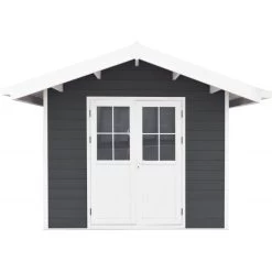 Abri De Jardin En Bois Composite 28mm Anthracite 7,78m² PREMIUM - Woodlife Garden -Abri De Jardin abri de jardin en bois composite 28mm anthracite 778m premium woodlife garden 2