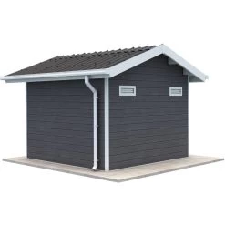 Abri De Jardin En Bois Composite 28mm Anthracite 7,78m² PREMIUM - Woodlife Garden -Abri De Jardin abri de jardin en bois composite 28mm anthracite 778m premium woodlife garden 3