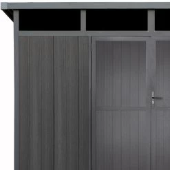 Abri De Jardin En Bois Composite 28mm Anthracite 8,09m² GORDON Skylight - Woodlife Garden -Abri De Jardin abri de jardin en bois composite 28mm anthracite 809m gordon skylight woodlife garden 2