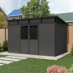 Abri De Jardin En Bois Composite 28mm Anthracite 8,09m² WINSTON Skylight - Woodlife Garden 9 Abri De Jardin En Bois Composite 28mm Anthracite 8,09m² WINSTON Skylight - Woodlife Garden -Abri De Jardin abri de jardin en bois composite 28mm anthracite 809m winston skylight woodlife garden 1