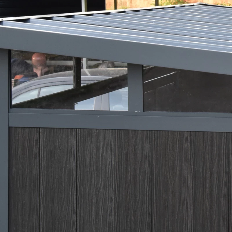 Abri De Jardin En Bois Composite 28mm Anthracite 8,09m² WINSTON Skylight - Woodlife Garden 6 Abri De Jardin En Bois Composite 28mm Anthracite 8,09m² WINSTON Skylight - Woodlife Garden – Image 4